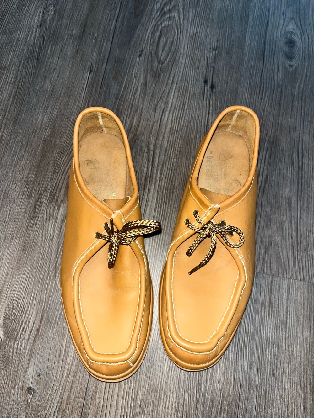 JARMAN THE DEERSLAYER Men's Tan Leather Lace-Up Slip-On Shoes